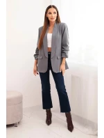 Bunda s klopou elegantní tmavě šedá