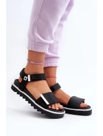 Damskie Sandały Na Platformie Big Star NN274778 Czarne Damskie Sandały Na Platformie Big Star NN274778 Czarne