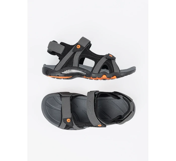 Designové  sandály dámské šedo-stříbrné bez podpatku