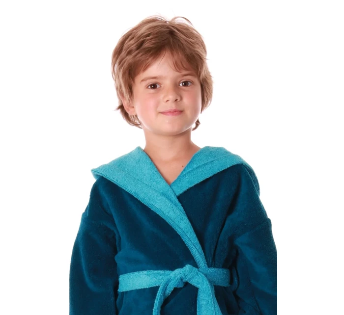 Detský župan Tampa duo s kapucňou 9159 petrol - Vestis Detský župan Tampa duo s kapucňou 9159 petrol - Vestis