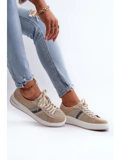 Dámské kožené tenisky D&A model 21659731 béžové - S.Barski