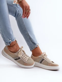 Dámské kožené tenisky D&A model 21659731 béžové - S.Barski