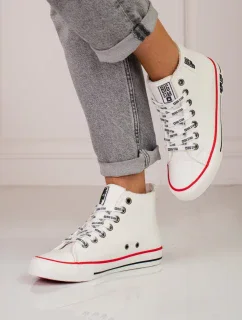 Krásné dámské bílé  tenisky bez podpatku