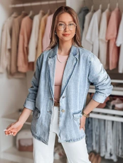 Dámska nadrozmerná džínsová bunda RUNAWAY modrá FashionStreet TY4906