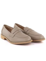 Skórzane beżowe model 22034164 - JEZZI Skórzane beżowe model 22034164 - JEZZI