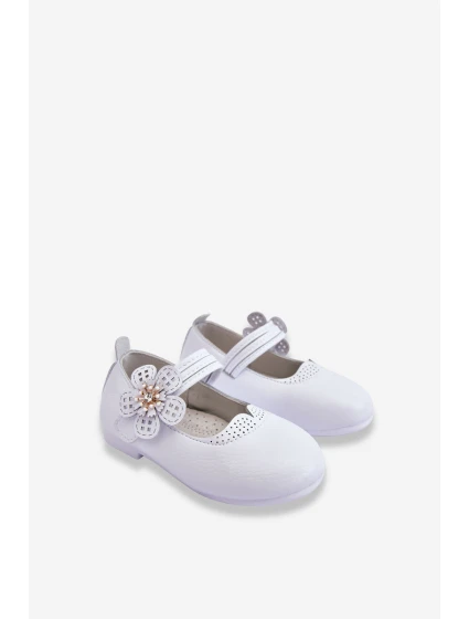 Dětské kožené baleríny s květem model 21620873 - Boto Dětské kožené baleríny s květem model 21620873 - Boto