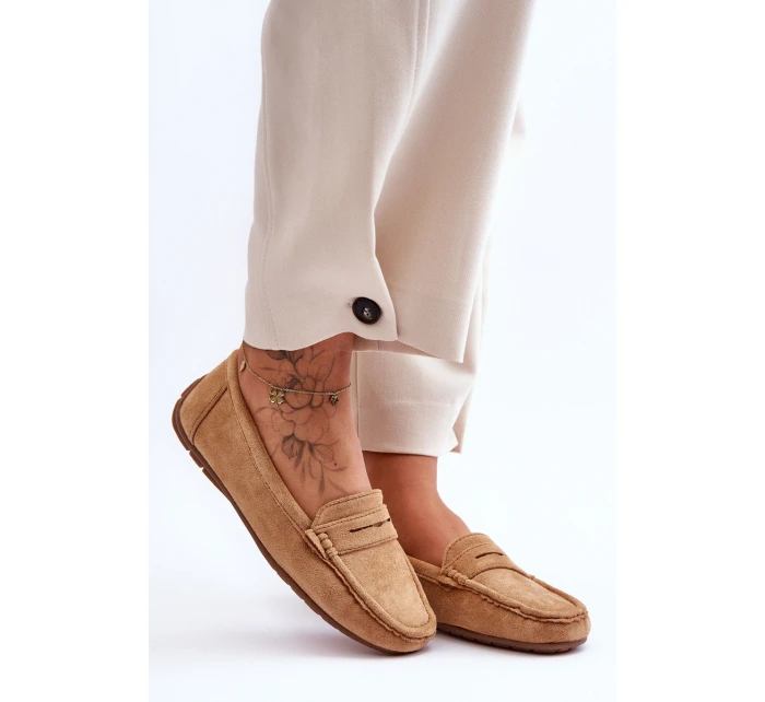 Damskie Zamszowe Mokasyny Camel Lenvie Damskie Zamszowe Mokasyny Camel Lenvie