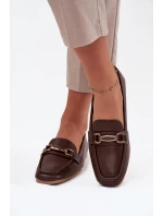 Dámské mokasíny s ozdobou hnědé model 21708991 - Boto Dámské mokasíny s ozdobou hnědé model 21708991 - Boto