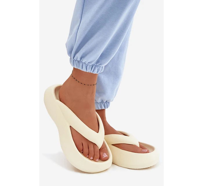 Dámské pěnové žabky světlá béžová Roux