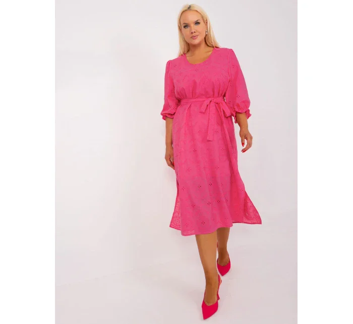 LK SK 509350 šaty.25 tmavo ružová