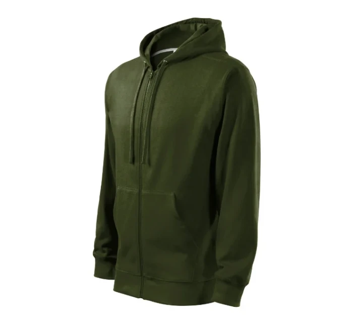 Módna mikina na zips pánska vojenská