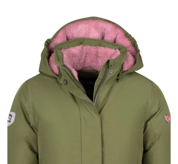 Dětská zimní bunda s kapucí Dívčí kabát zelená model 21351376 - Trollkids Dětská zimní bunda s kapucí Dívčí kabát zelená model 21351376 - Trollkids