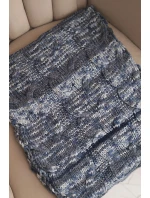 Dámsky vlnený hrubý zimný šál KN24 jeans+graphite Dámsky vlnený hrubý zimný šál KN24 jeans+graphite