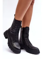 Kožené Workery Botky  Černé model 21633968 - S.Barski