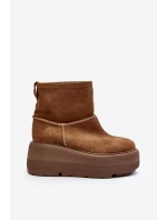 Kožené dámské boty na masivní podrážce Camel model 21644292 - Zazoo