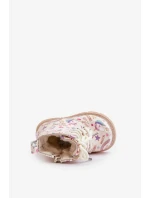 Detské zateplené členkové topánky so zipsom Unicorns Beige Tiptop