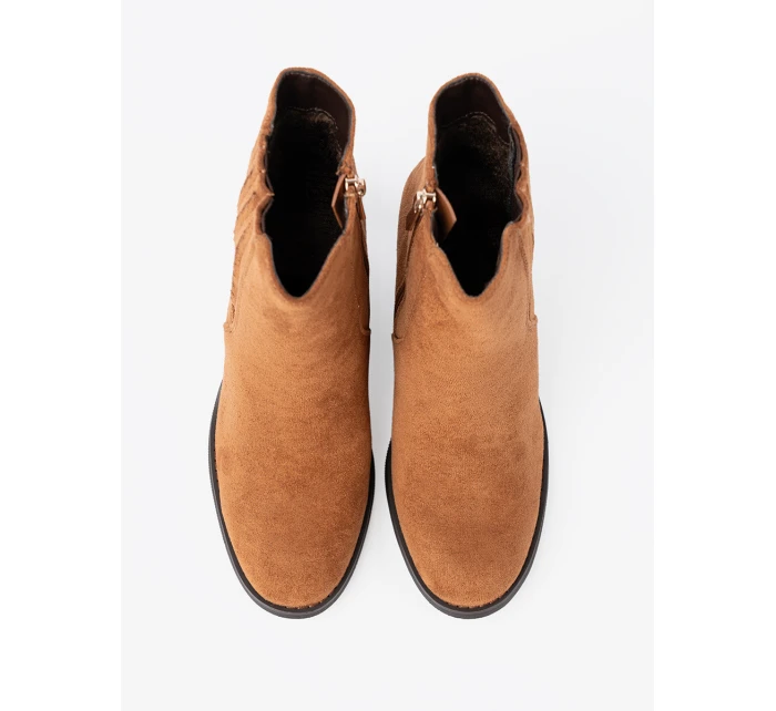 Originální kotníčkové boty dámské model 21298357 na širokém podpatku Originální kotníčkové boty dámské model 21298357 na širokém podpatku