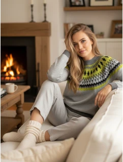 Dámsky sveter RUBY GLOW grey FashionStreet MY2376