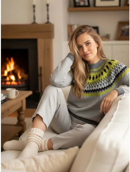 Dámsky sveter RUBY GLOW grey FashionStreet MY2376