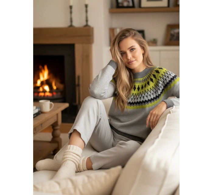 Dámsky sveter RUBY GLOW grey FashionStreet MY2376