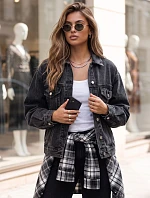Dámska džínsová bunda oversize STEFANIA, čierna, FashionStreet TY6011