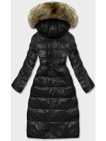 PIKOWANA DŁUGA KURTKA DAMSKA CZARNA model 21245584 - Glakate
