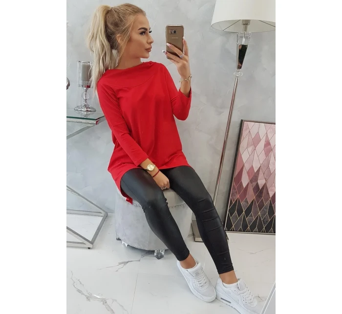 Mikina s potlačou kolesa červená