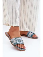 Ploché Dámské Pantofle S Modré model 21696506 - Boto Ploché Dámské Pantofle S Modré model 21696506 - Boto