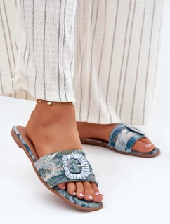 Ploché Dámské Pantofle S  Modré model 21696506 - Boto