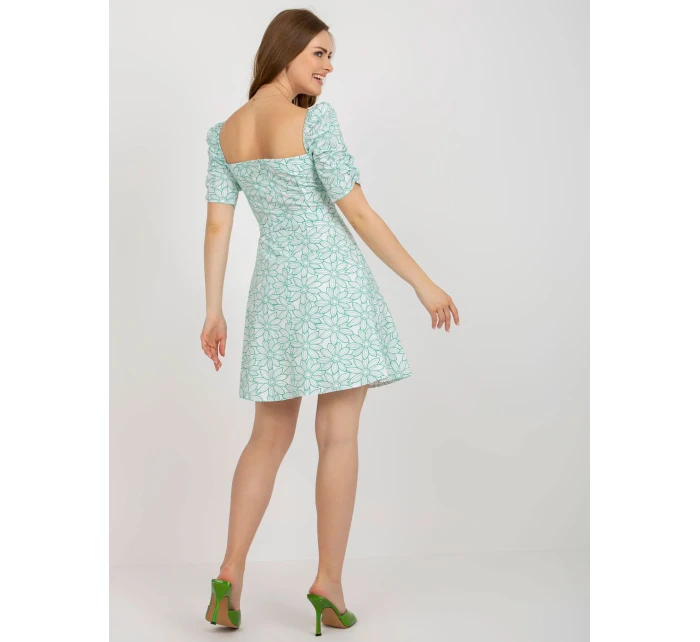 LK SK 509002 šaty.03P biela zelená