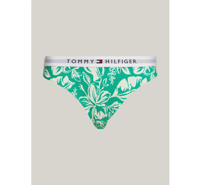 Dámske plavky UW0UW05366 0IE Green with Pattern - Tommy Hilfiger