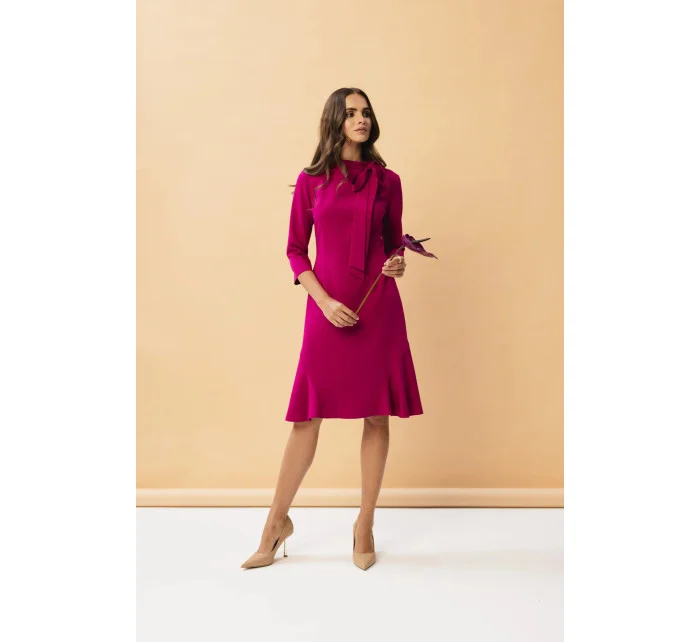 Dámske šaty S346 bordová - Stylove Dámske šaty S346 bordová - Stylove