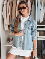 Dámská oversize džínová bunda modrá model 21988207 - Dstreet Dámská oversize džínová bunda modrá model 21988207 - Dstreet