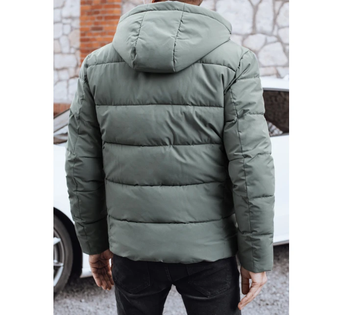 Pánská prošívaná zimní bunda s kapucí šedá Dstreet model 21991474 - FashionStreet