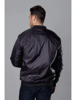 Černá pánská bunda typu "bomber" s podšívkou model 18344989 - J.STYLE Černá pánská bunda typu "bomber" s podšívkou model 18344989 - J.STYLE