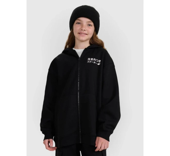 Dívčí mikina s kapucí model 21816965 - 4F Dívčí mikina s kapucí model 21816965 - 4F