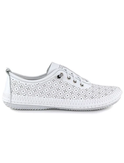 Skórzane damskie białe model 22026005 - T.Sokolski