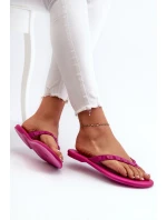 Ploché Elastické Dámské Žabky  Fuksie model 21661924 - Zaxy