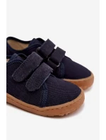 Dětské domácí pantofle Barefoot Canvas model 22007244 Tmavě modré - Froddo