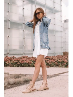 Lu Boo béžové Suede model 21503565 kotníkové boty Rock Girl - Boto