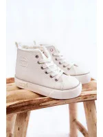 Detské vysoké tenisky so zipsom Big Star KK374227 White