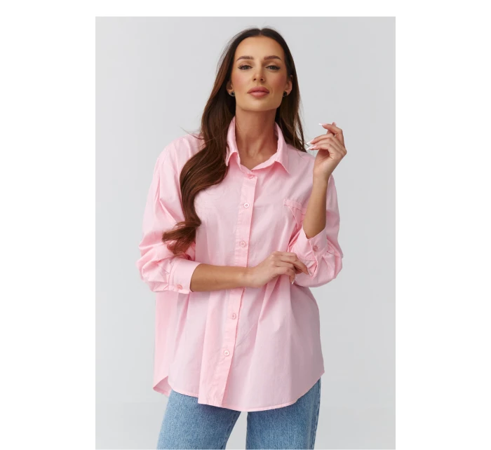 Košeľa s dlhým rukávom model 224100 Makadamia Košeľa s dlhým rukávom model 224100 Makadamia