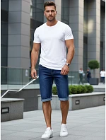 Spodenki jeansowe męskie z granatowe model 22208812 - FashionStreet Spodenki jeansowe męskie z granatowe model 22208812 - FashionStreet