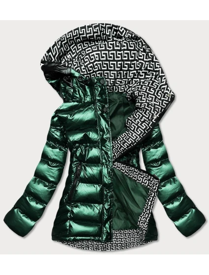 DAMSKA KURTKA PIKOWANA Z KAPTUREM ZIELONA model 21243133 - SPEED.A