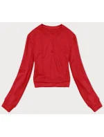 Dámska tenká červená krátka mikina (8B938-18) Dámska tenká červená krátka mikina (8B938-18)