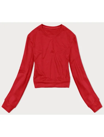 Dámska tenká červená krátka mikina (8B938-18) Dámska tenká červená krátka mikina (8B938-18)