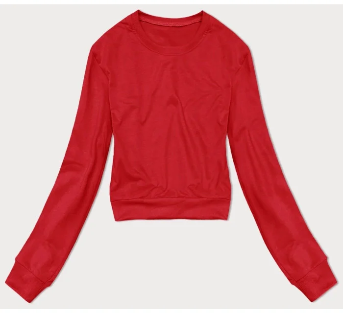 Dámska tenká červená krátka mikina (8B938-18) Dámska tenká červená krátka mikina (8B938-18)