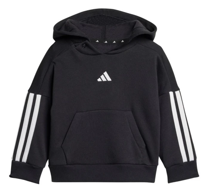 Adidas Essentials Joggers 3 Stripes Fleece Hoodie Black JD6484