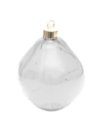 SKLENENÁ OZDOBA LED KVAPKA 10CM STRIEBORNÁ