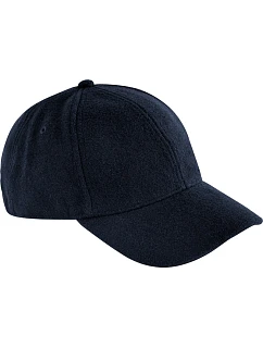 Beechfield B 619 6-panelová čiapka s výložkou „Wool Blend“ 53.0619 tmavomodrá